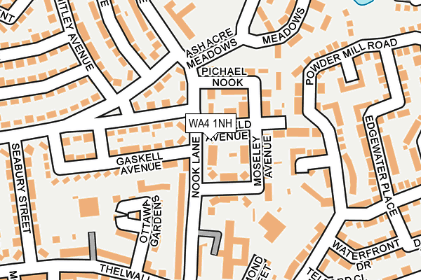 WA4 1NH map - OS OpenMap – Local (Ordnance Survey) WA4 1NH map - OS OpenMap – Local (Ordnance Survey)