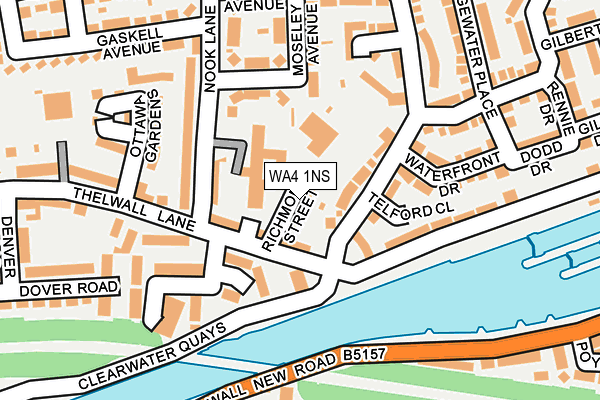 WA4 1NS map - OS OpenMap – Local (Ordnance Survey) WA4 1NS map - OS OpenMap – Local (Ordnance Survey)