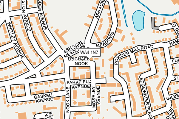 WA4 1NZ map - OS OpenMap – Local (Ordnance Survey) WA4 1NZ map - OS OpenMap – Local (Ordnance Survey)