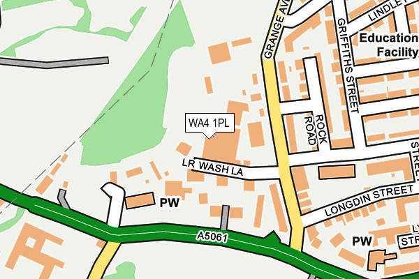 WA4 1PL map - OS OpenMap – Local (Ordnance Survey) WA4 1PL map - OS OpenMap – Local (Ordnance Survey)