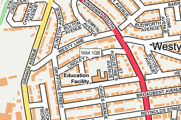 WA4 1QB map - OS OpenMap – Local (Ordnance Survey) WA4 1QB map - OS OpenMap – Local (Ordnance Survey)