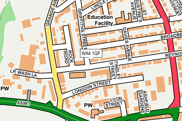 WA4 1QF map - OS OpenMap – Local (Ordnance Survey) WA4 1QF map - OS OpenMap – Local (Ordnance Survey)