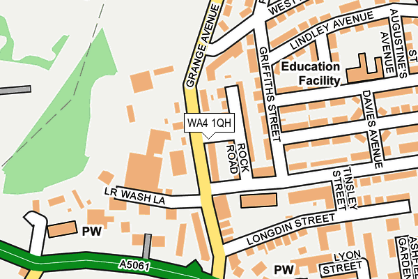 WA4 1QH map - OS OpenMap – Local (Ordnance Survey) WA4 1QH map - OS OpenMap – Local (Ordnance Survey)