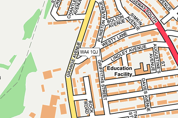 WA4 1QJ map - OS OpenMap – Local (Ordnance Survey) WA4 1QJ map - OS OpenMap – Local (Ordnance Survey)