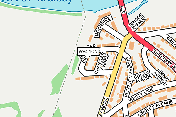 WA4 1QN map - OS OpenMap – Local (Ordnance Survey) WA4 1QN map - OS OpenMap – Local (Ordnance Survey)