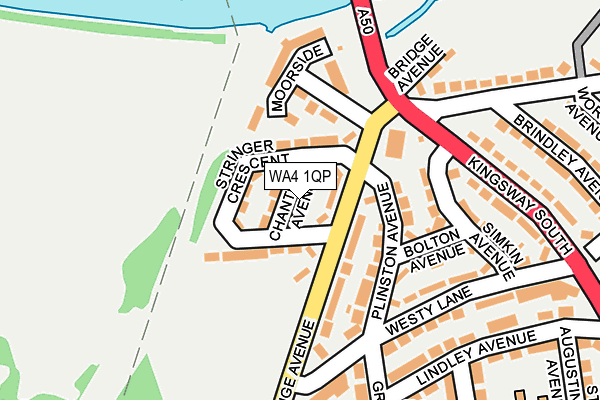 WA4 1QP map - OS OpenMap – Local (Ordnance Survey) WA4 1QP map - OS OpenMap – Local (Ordnance Survey)