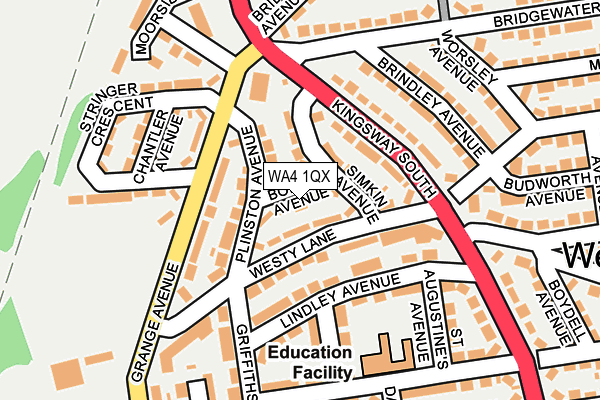 WA4 1QX map - OS OpenMap – Local (Ordnance Survey) WA4 1QX map - OS OpenMap – Local (Ordnance Survey)