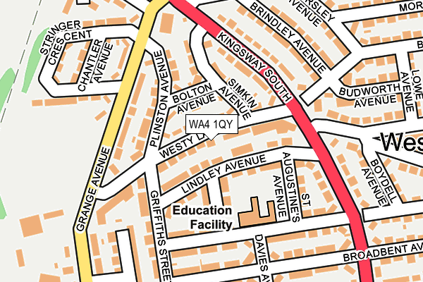 WA4 1QY map - OS OpenMap – Local (Ordnance Survey) WA4 1QY map - OS OpenMap – Local (Ordnance Survey)