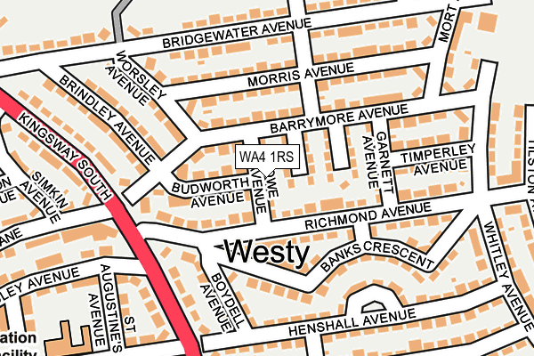 WA4 1RS map - OS OpenMap – Local (Ordnance Survey) WA4 1RS map - OS OpenMap – Local (Ordnance Survey)