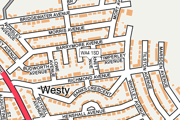 WA4 1SD map - OS OpenMap – Local (Ordnance Survey) WA4 1SD map - OS OpenMap – Local (Ordnance Survey)
