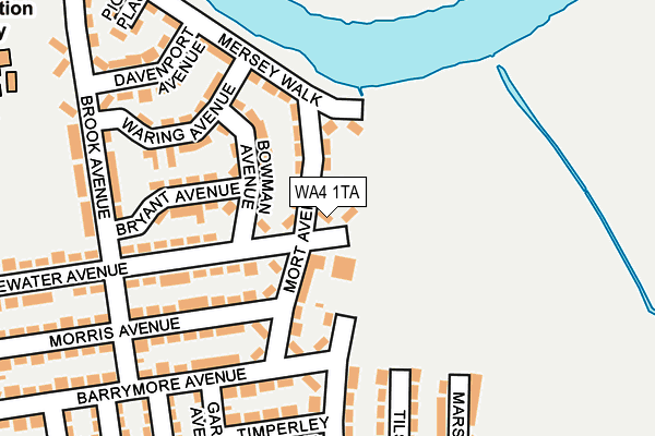 WA4 1TA map - OS OpenMap – Local (Ordnance Survey)