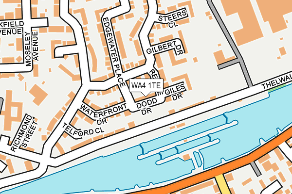 WA4 1TE map - OS OpenMap – Local (Ordnance Survey)