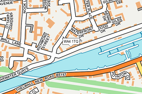 WA4 1TQ map - OS OpenMap – Local (Ordnance Survey) WA4 1TQ map - OS OpenMap – Local (Ordnance Survey)