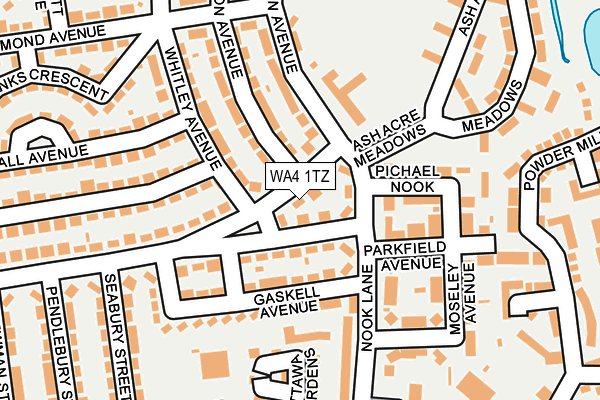 WA4 1TZ map - OS OpenMap – Local (Ordnance Survey) WA4 1TZ map - OS OpenMap – Local (Ordnance Survey)