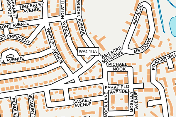 WA4 1UA map - OS OpenMap – Local (Ordnance Survey) WA4 1UA map - OS OpenMap – Local (Ordnance Survey)
