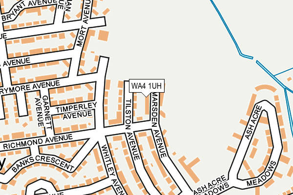 WA4 1UH map - OS OpenMap – Local (Ordnance Survey) WA4 1UH map - OS OpenMap – Local (Ordnance Survey)