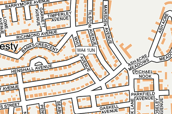 WA4 1UN map - OS OpenMap – Local (Ordnance Survey) WA4 1UN map - OS OpenMap – Local (Ordnance Survey)