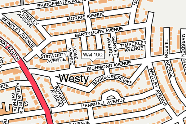 WA4 1UQ map - OS OpenMap – Local (Ordnance Survey) WA4 1UQ map - OS OpenMap – Local (Ordnance Survey)