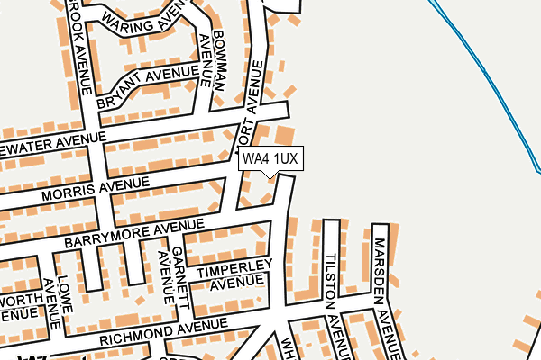 WA4 1UX map - OS OpenMap – Local (Ordnance Survey) WA4 1UX map - OS OpenMap – Local (Ordnance Survey)