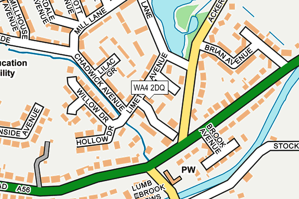 WA4 2DQ map - OS OpenMap – Local (Ordnance Survey) WA4 2DQ map - OS OpenMap – Local (Ordnance Survey)