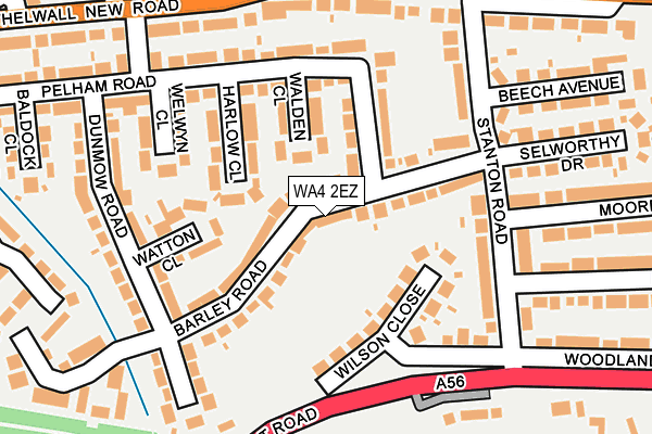 WA4 2EZ map - OS OpenMap – Local (Ordnance Survey) WA4 2EZ map - OS OpenMap – Local (Ordnance Survey)