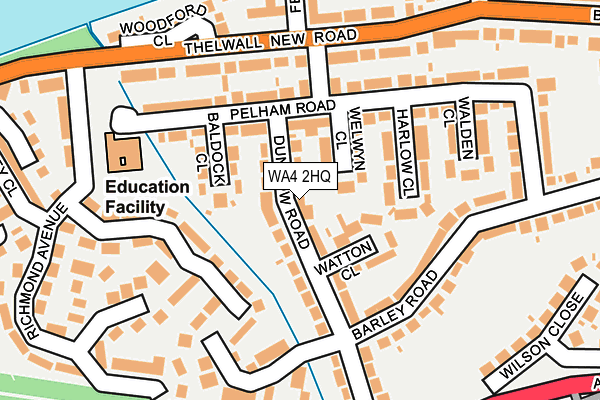 WA4 2HQ map - OS OpenMap – Local (Ordnance Survey) WA4 2HQ map - OS OpenMap – Local (Ordnance Survey)