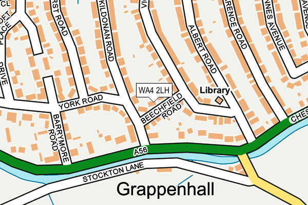 WA4 2LH map - OS OpenMap – Local (Ordnance Survey) WA4 2LH map - OS OpenMap – Local (Ordnance Survey)