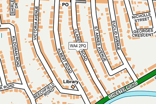 WA4 2PQ map - OS OpenMap – Local (Ordnance Survey) WA4 2PQ map - OS OpenMap – Local (Ordnance Survey)