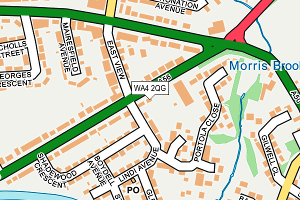 WA4 2QG map - OS OpenMap – Local (Ordnance Survey) WA4 2QG map - OS OpenMap – Local (Ordnance Survey)