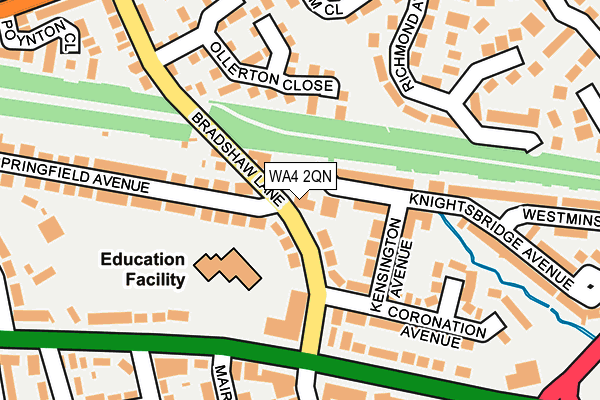 WA4 2QN map - OS OpenMap – Local (Ordnance Survey) WA4 2QN map - OS OpenMap – Local (Ordnance Survey)
