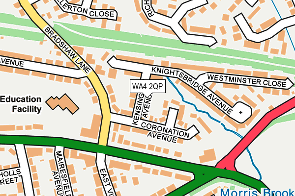 WA4 2QP map - OS OpenMap – Local (Ordnance Survey)