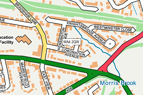 WA4 2QW map - OS OpenMap – Local (Ordnance Survey) WA4 2QW map - OS OpenMap – Local (Ordnance Survey)