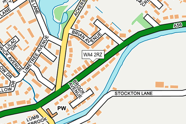 WA4 2RZ map - OS OpenMap – Local (Ordnance Survey) WA4 2RZ map - OS OpenMap – Local (Ordnance Survey)