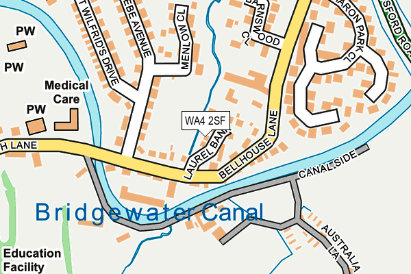 WA4 2SF map - OS OpenMap – Local (Ordnance Survey) WA4 2SF map - OS OpenMap – Local (Ordnance Survey)