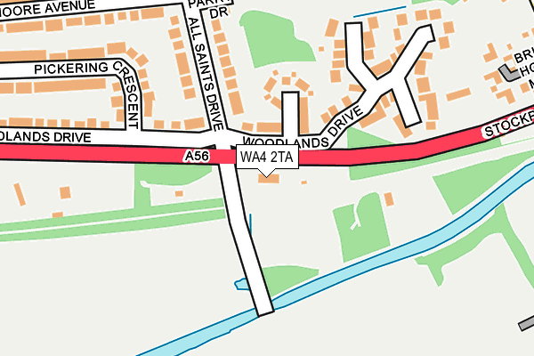 WA4 2TA map - OS OpenMap – Local (Ordnance Survey) WA4 2TA map - OS OpenMap – Local (Ordnance Survey)