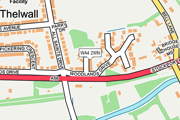WA4 2WN map - OS OpenMap – Local (Ordnance Survey) WA4 2WN map - OS OpenMap – Local (Ordnance Survey)