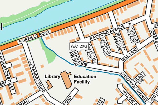 WA4 2XG map - OS OpenMap – Local (Ordnance Survey) WA4 2XG map - OS OpenMap – Local (Ordnance Survey)