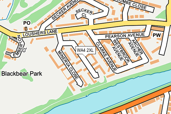 WA4 2XL map - OS OpenMap – Local (Ordnance Survey) WA4 2XL map - OS OpenMap – Local (Ordnance Survey)