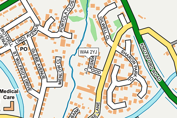WA4 2YJ map - OS OpenMap – Local (Ordnance Survey) WA4 2YJ map - OS OpenMap – Local (Ordnance Survey)