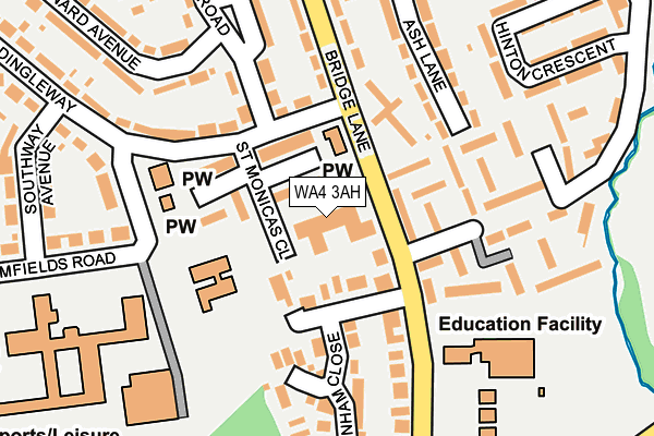 WA4 3AH map - OS OpenMap – Local (Ordnance Survey) WA4 3AH map - OS OpenMap – Local (Ordnance Survey)