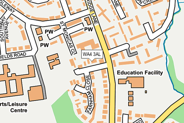 WA4 3AL map - OS OpenMap – Local (Ordnance Survey) WA4 3AL map - OS OpenMap – Local (Ordnance Survey)