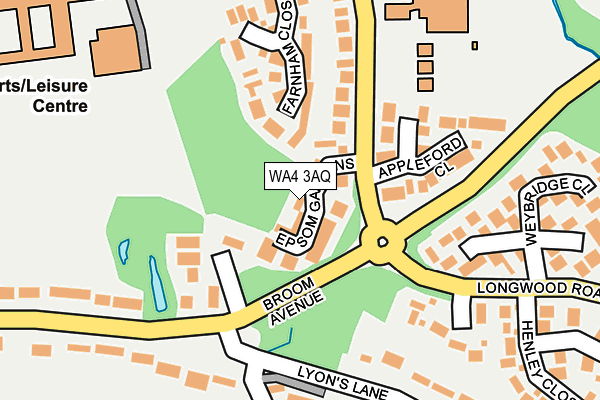 WA4 3AQ map - OS OpenMap – Local (Ordnance Survey) WA4 3AQ map - OS OpenMap – Local (Ordnance Survey)