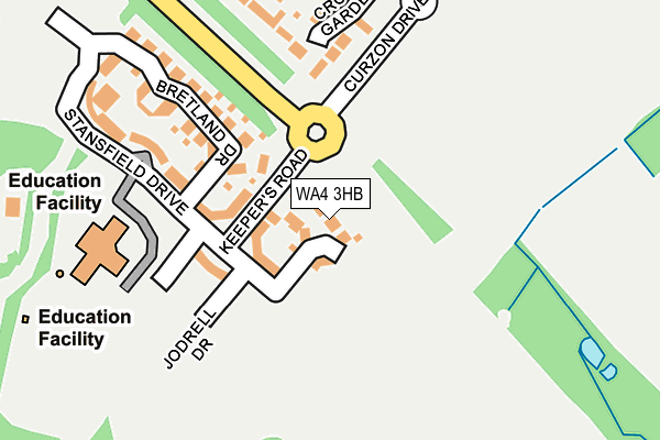 WA4 3HB map - OS OpenMap – Local (Ordnance Survey) WA4 3HB map - OS OpenMap – Local (Ordnance Survey)