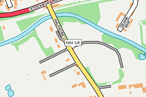 WA4 3JE map - OS OpenMap – Local (Ordnance Survey) WA4 3JE map - OS OpenMap – Local (Ordnance Survey)