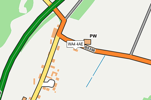 WA4 4AE map - OS OpenMap – Local (Ordnance Survey) WA4 4AE map - OS OpenMap – Local (Ordnance Survey)