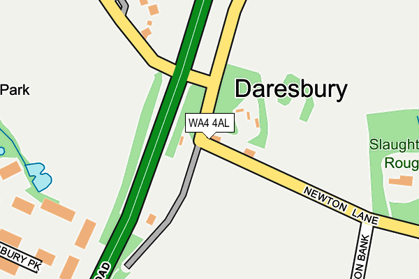 WA4 4AL map - OS OpenMap – Local (Ordnance Survey) WA4 4AL map - OS OpenMap – Local (Ordnance Survey)