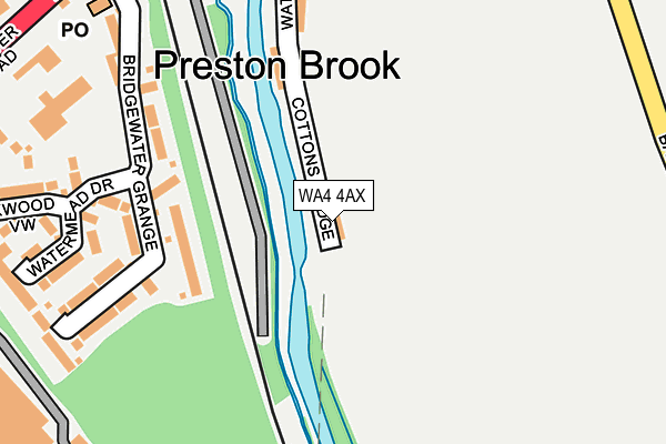WA4 4AX map - OS OpenMap – Local (Ordnance Survey) WA4 4AX map - OS OpenMap – Local (Ordnance Survey)