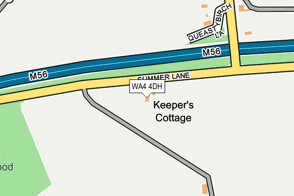 WA4 4DH map - OS OpenMap – Local (Ordnance Survey) WA4 4DH map - OS OpenMap – Local (Ordnance Survey)