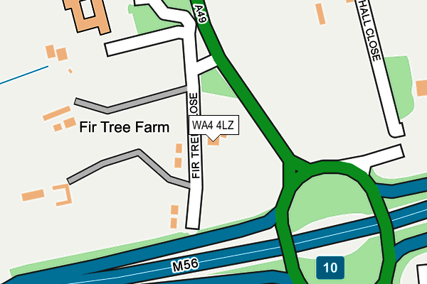 WA4 4LZ map - OS OpenMap – Local (Ordnance Survey) WA4 4LZ map - OS OpenMap – Local (Ordnance Survey)