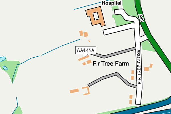 WA4 4NA map - OS OpenMap – Local (Ordnance Survey) WA4 4NA map - OS OpenMap – Local (Ordnance Survey)